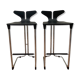 Modern Black and Chromed Barstools from Casamania, Set of 2