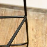Bar stool in steel and walnut
