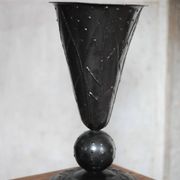 Vase unique fait par artisan ferronnier, vase vintage, collection