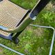 Chrome and cane rocking chair