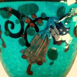 JACQUET (Paul, 1883-1968) flowerpot SAVOIE ceramics decorated with Fuchsias 1925