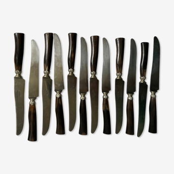Set of 12 old knives Fontenille Pataud