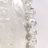 Vintage Pair of Transparent Bullicante Murano Glass Vases by Ercole Barovier