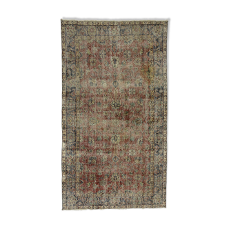 Tapis turc anatolien vintage fait main 204 cm x 114 cm