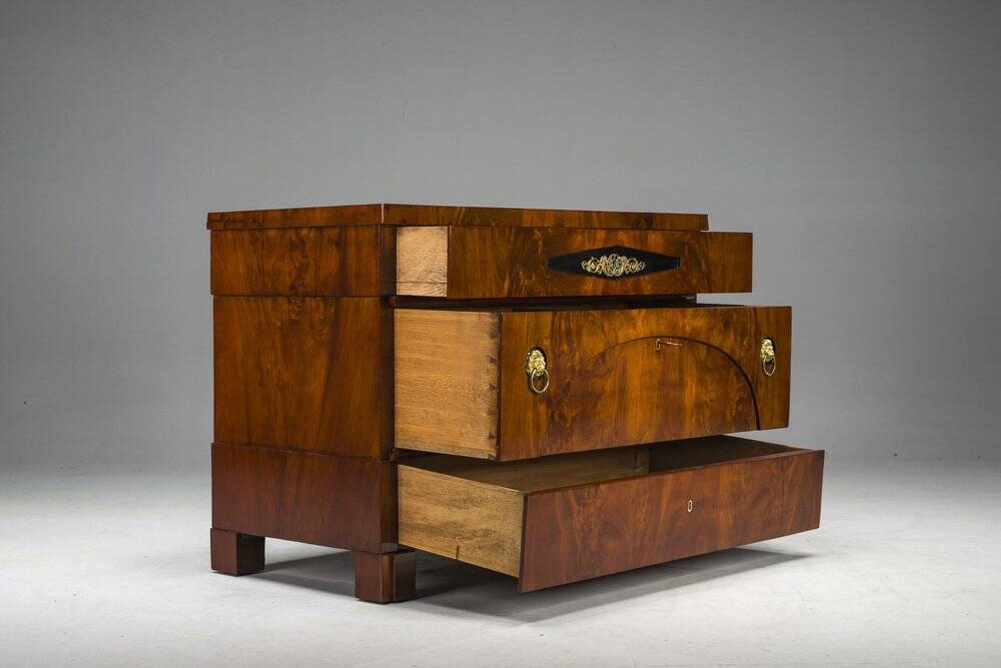 Commodes Biedermeier en acajou du début du XIXe siècle, années 1830