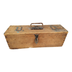 Ancienne caisse d'atelier en bois-boite