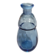 Small blown blue glass bottle