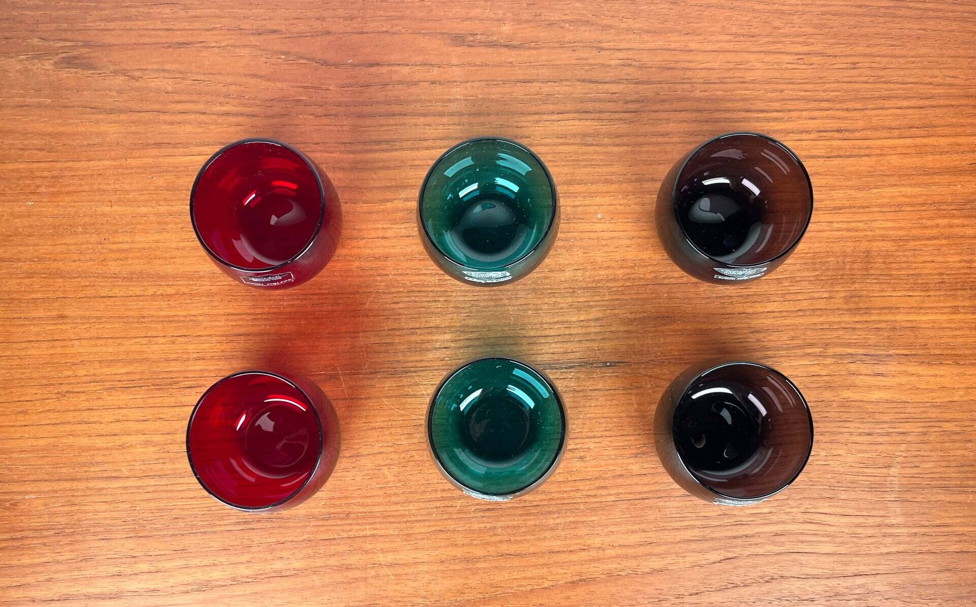 Mid-Century Modern Drinking Glasses from Nuutajärvi Notsjö, Finland, 1960s, Set of 6