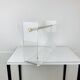 Plexiglas and brass magazine rack, David Lange, 1970s