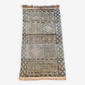 Old Tunisian rug, in wool, hand-knotted, 175 x 100 cm