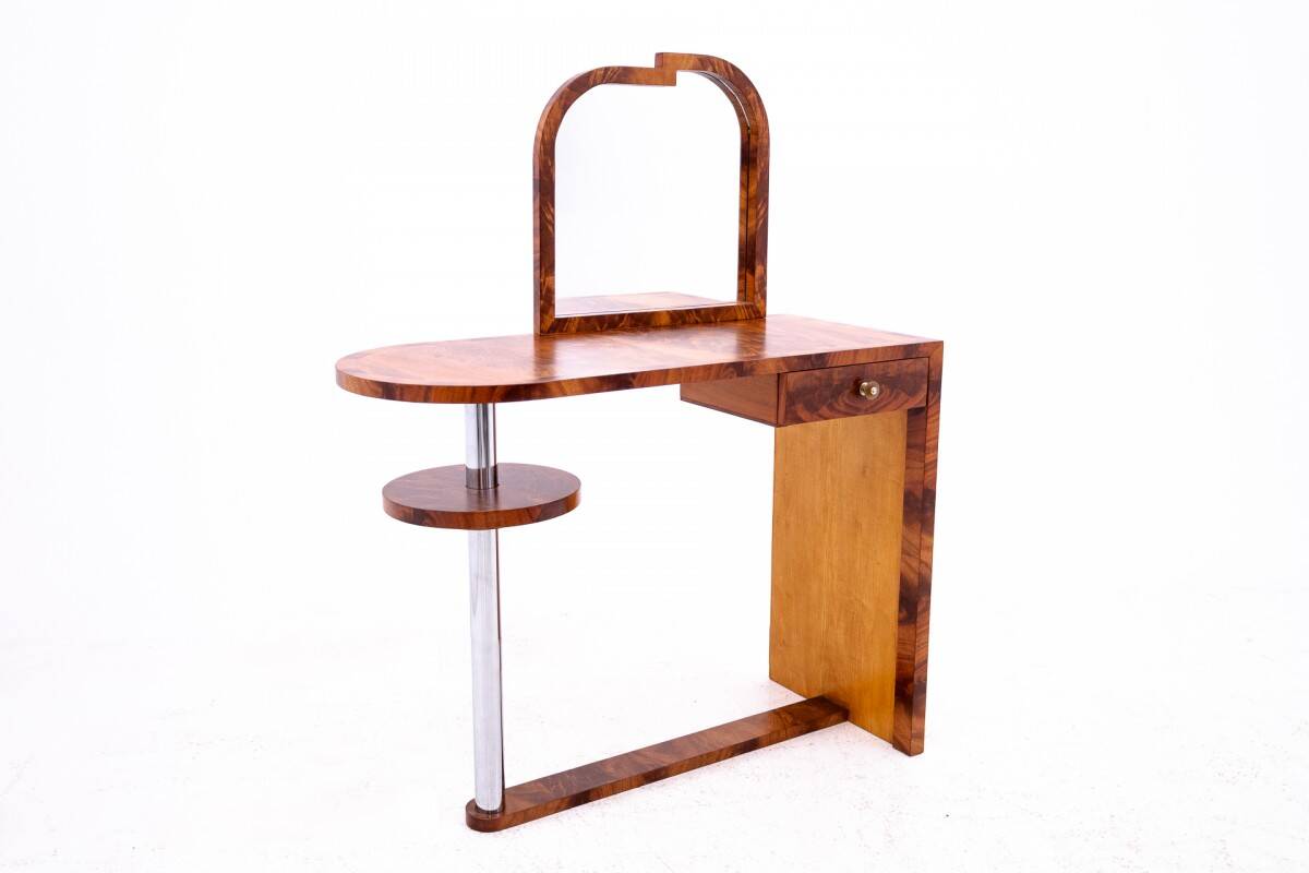 Art Deco Dressing Table and Chair, Poland, ca. 1950.