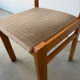 Série de 5 chaises design en orme massif vintage des années 80