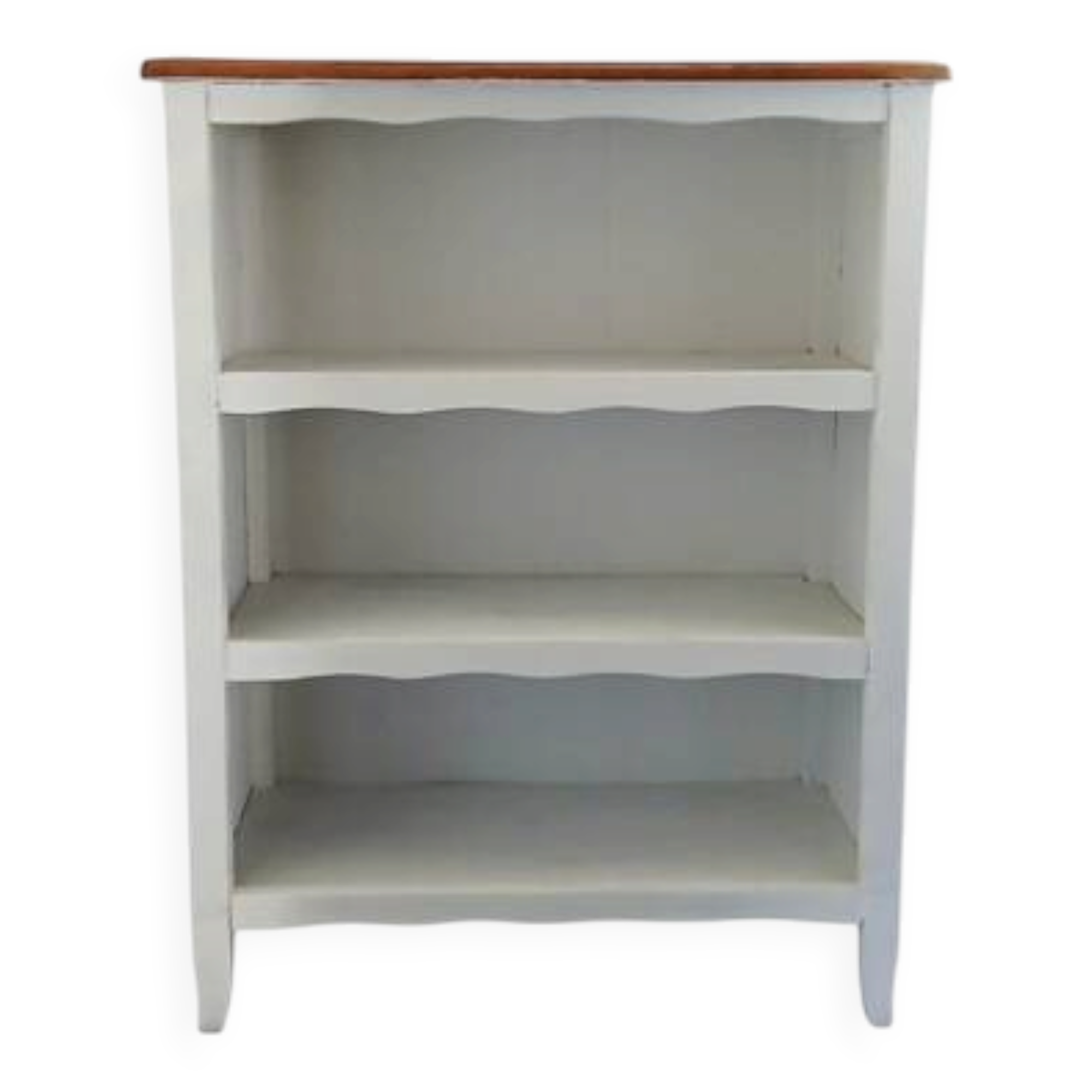 Old white and wood bookshelf