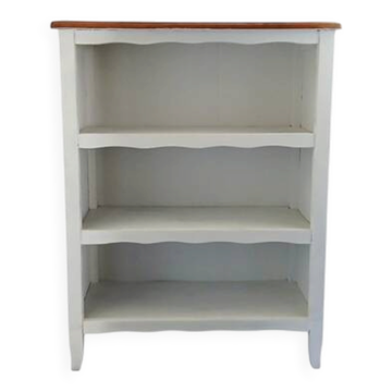 Old white and wood bookshelf