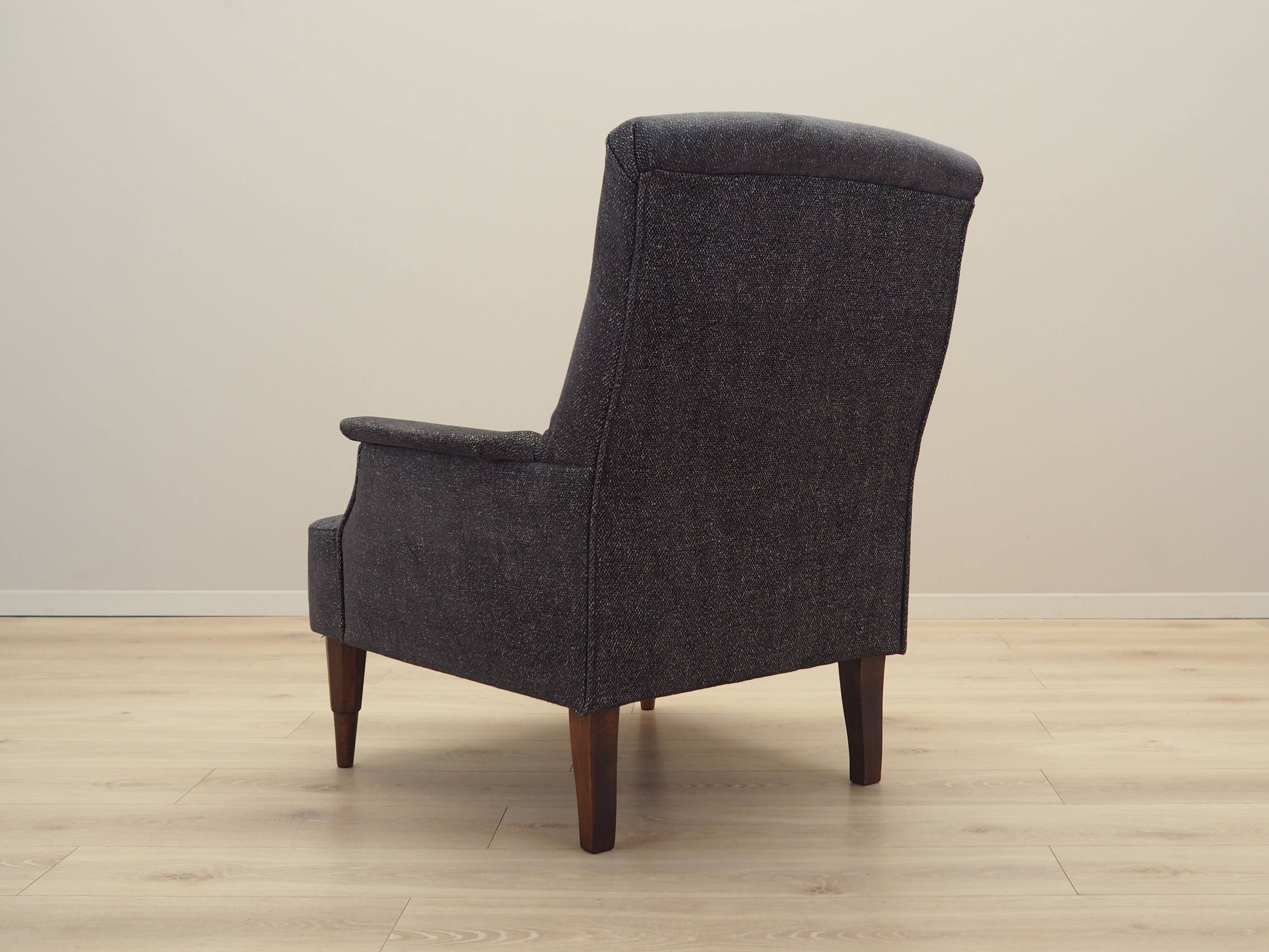 Grey armchair, Italian design, 1970s, production: Italy