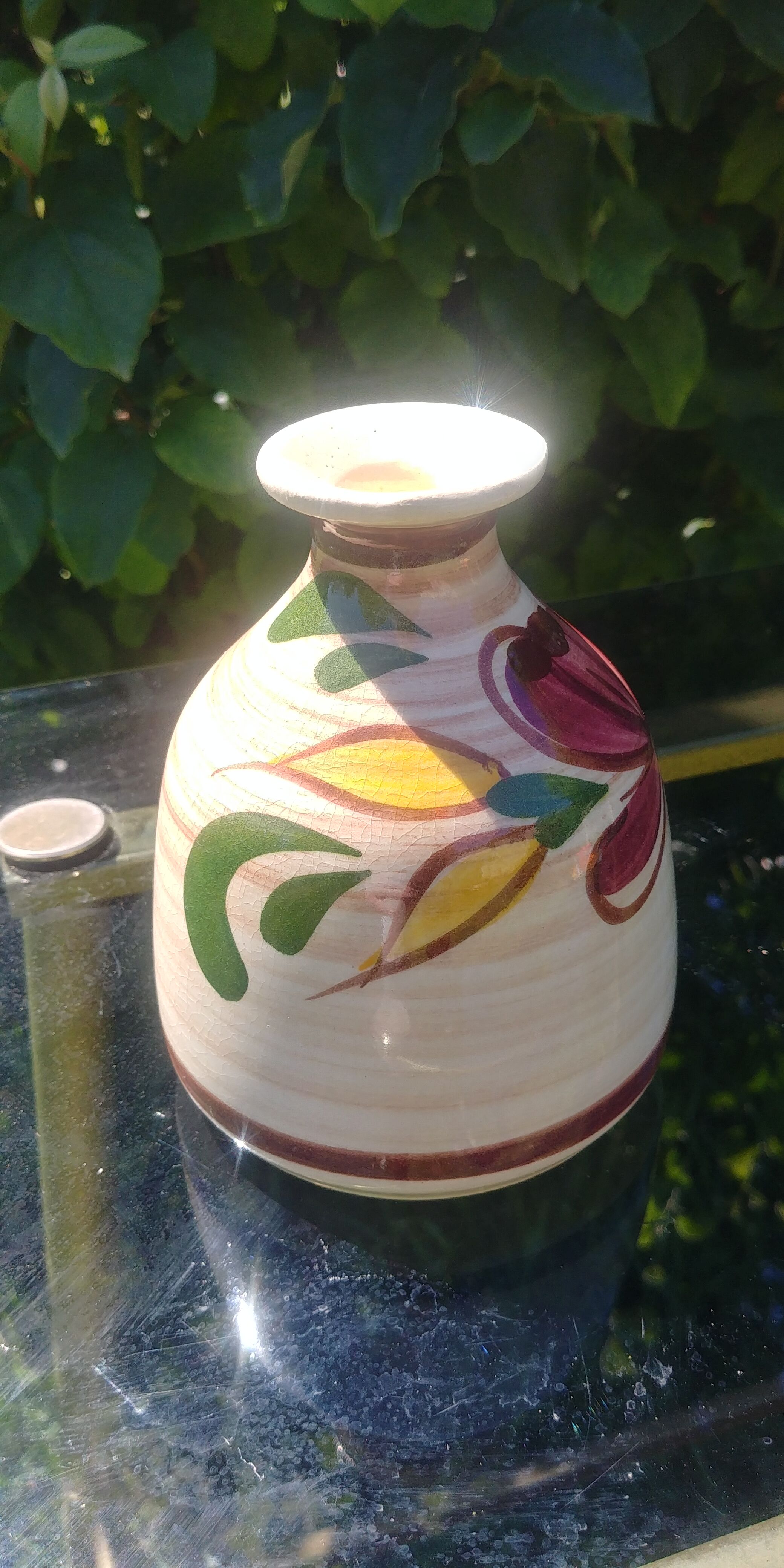 Small Glazed ceramic vase Vintage Bay Keramik W.Germany 60s/70s