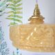 Vintage Art Deco yellow Clichy glass pendant light
