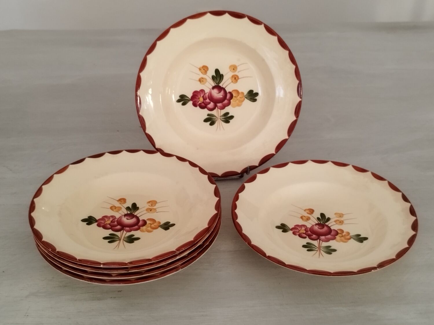 Longchamp Earthenware Dinner Plates Agen Model Vintage