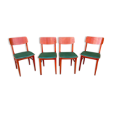 4 Vintage chairs of Restaurant bistro skai simili leather