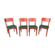 4 Vintage chairs of Restaurant bistro skai simili leather