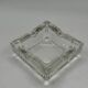 Vintage rectangular glass ashtray, design with two cigarette rests.