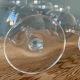 Series of 6 champagne glasses in engraved glass