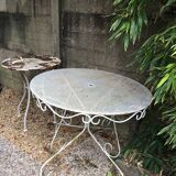 Vintage wrought iron garden table