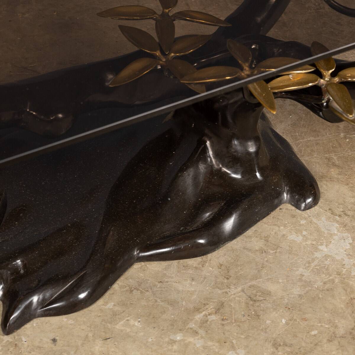 Striking mid 20thc belgian bonsai tree coffee table, willy daro c.1970