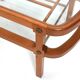 Oval Art Deco Sofa Table with Brass Dekor Denmark 1930s