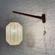 Scandinavian teak "lantern" wall lamp, 1960's