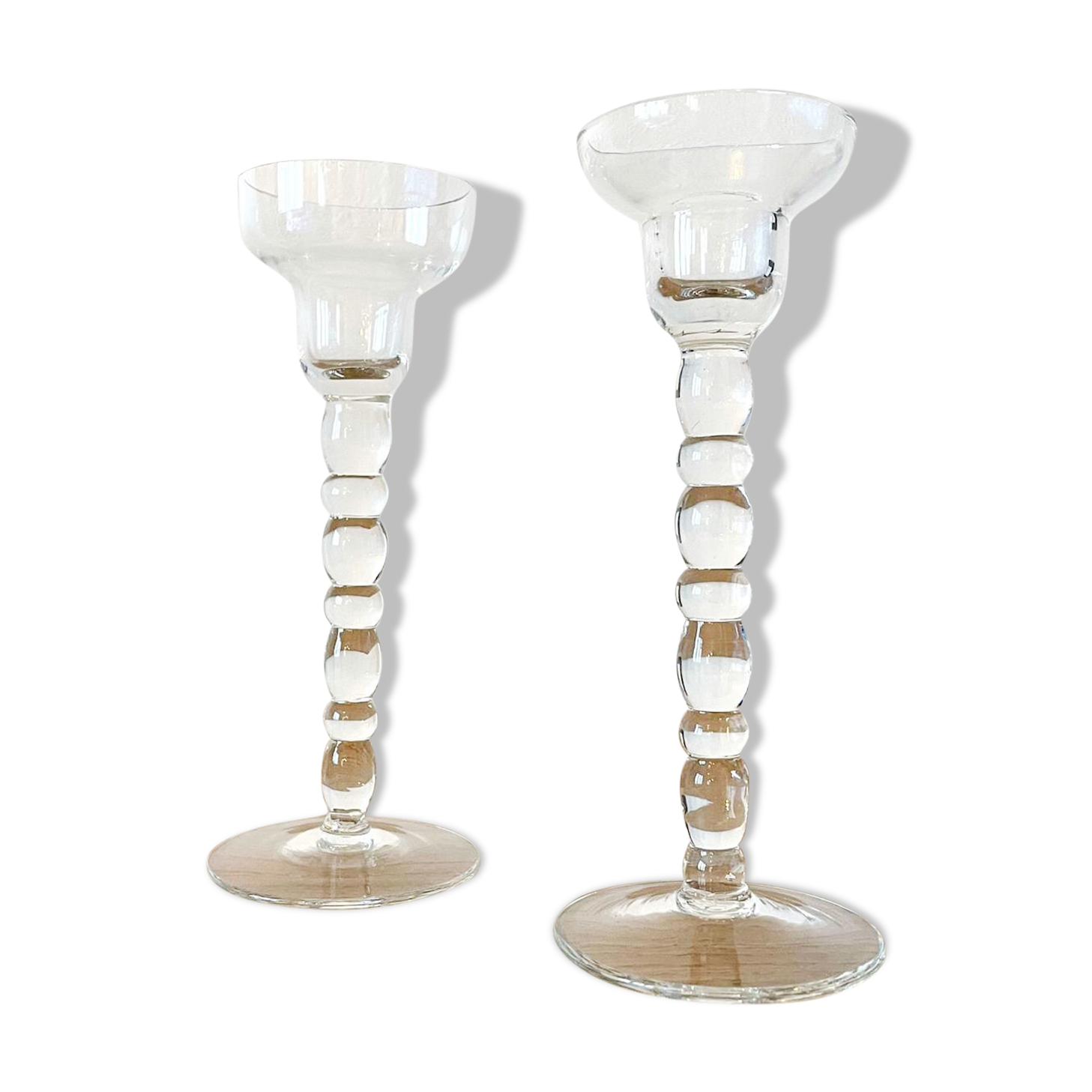 Glass candle holders