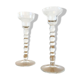 Glass candle holders