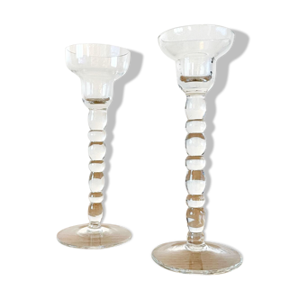 Glass candle holders