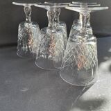 6 water glasses – Lorraine crystal factory in Lemberg (1925-1997)