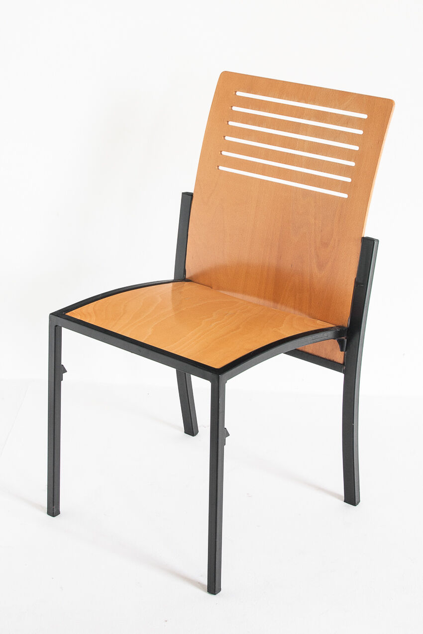 Set of 7 vintage Robert chairs by Thomas Albrecht for Atoll, Germany 1980
