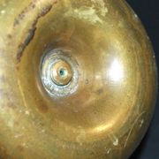 Antique push candle holder, 18th century gilded carved bronze candlestick.