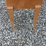 Vintage pair of bedside tables from the 1950s in sycamore and a mirror.