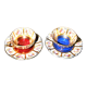 Set of 2 vintage kitsch cups in German porcelain RWK