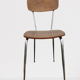 Lot of three chairs in formica effect wood 70
