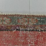 Pale Read Classic Turkish Vintage Runner Rug, 72x337Cm