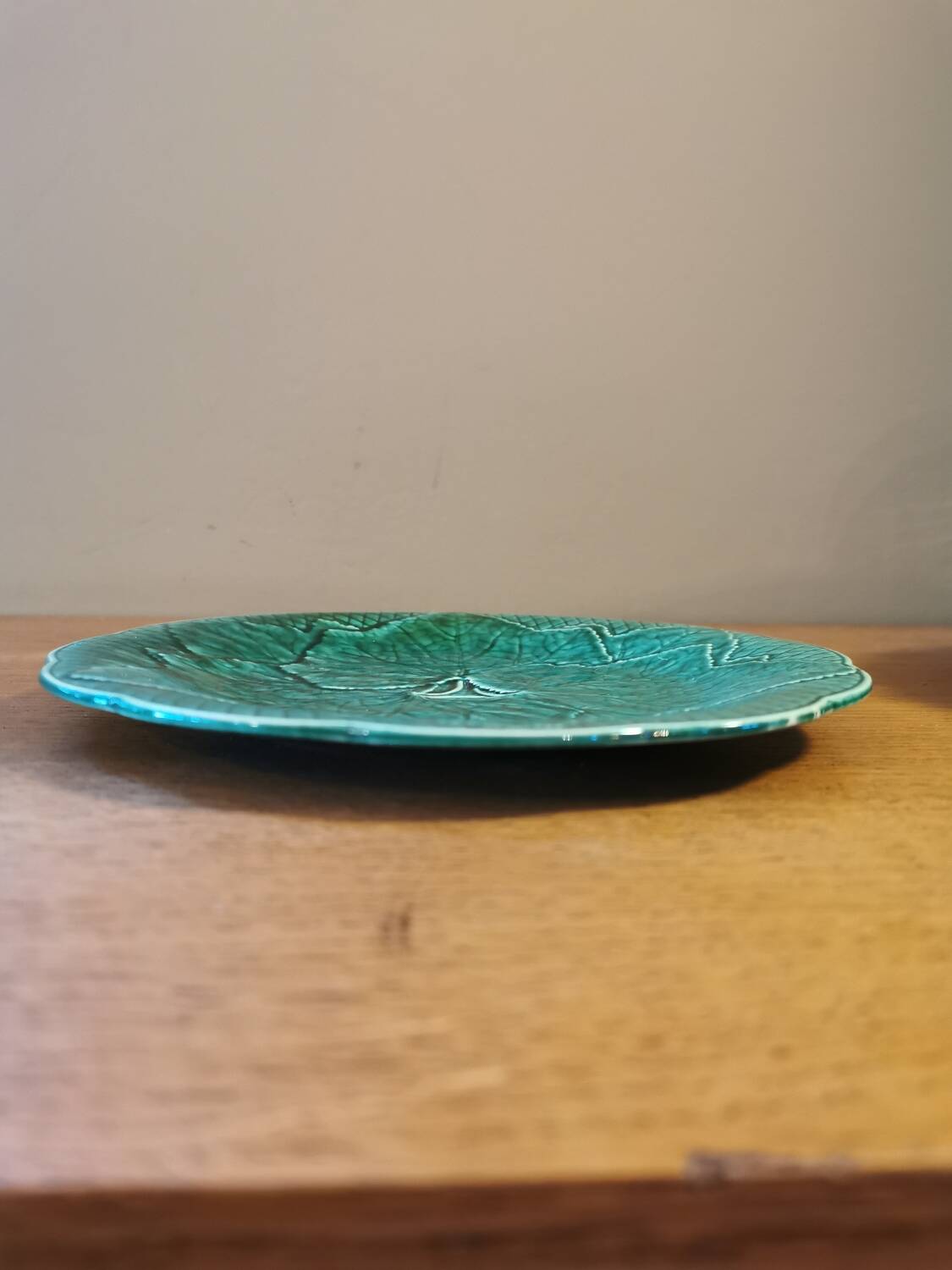 Set of 10 vintage Gien barbotine plates