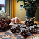 1960 (60's) tea or coffee service, shell shape, Vallauris