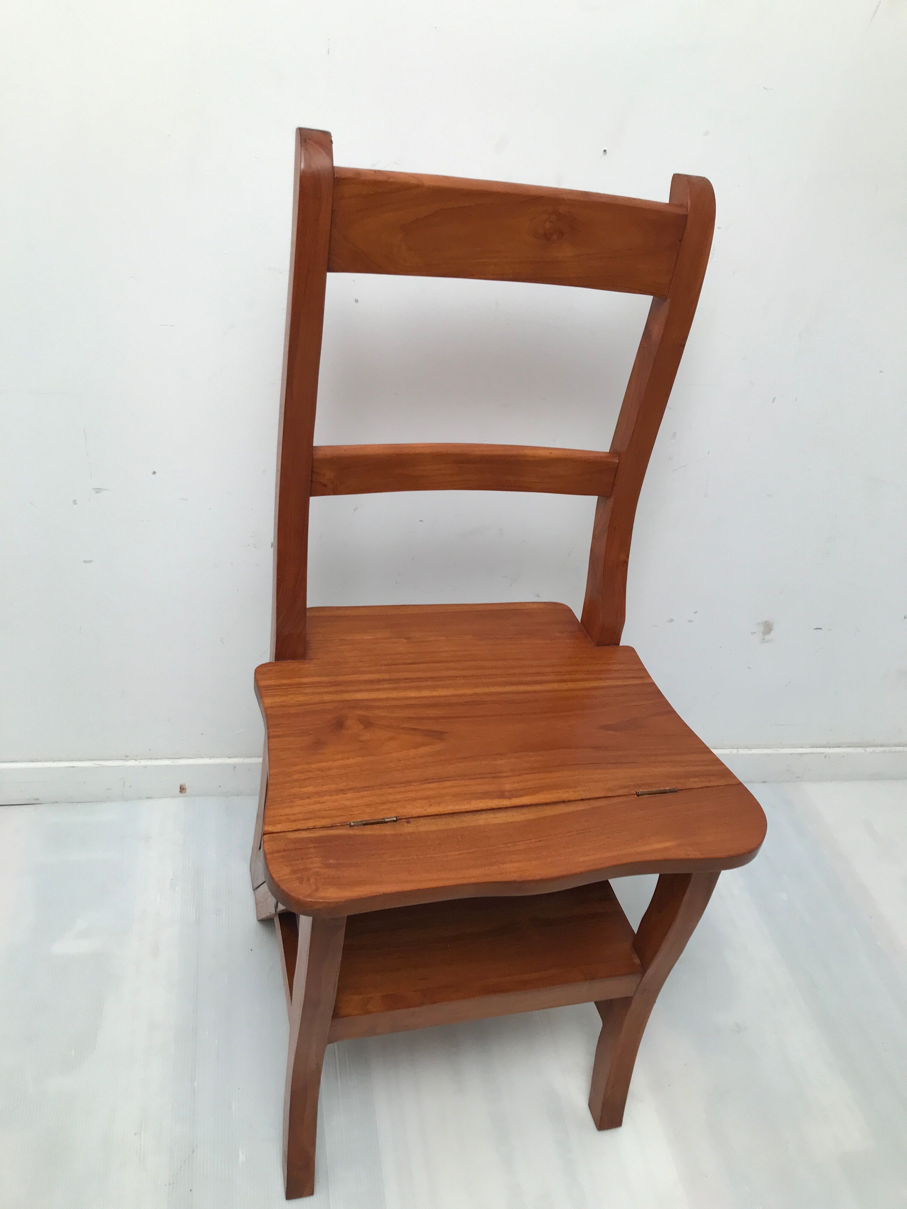 Vintage library stepladder chair