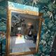 Miroir mural authentique Deknudt (Belgique) - Doré - 122 cm