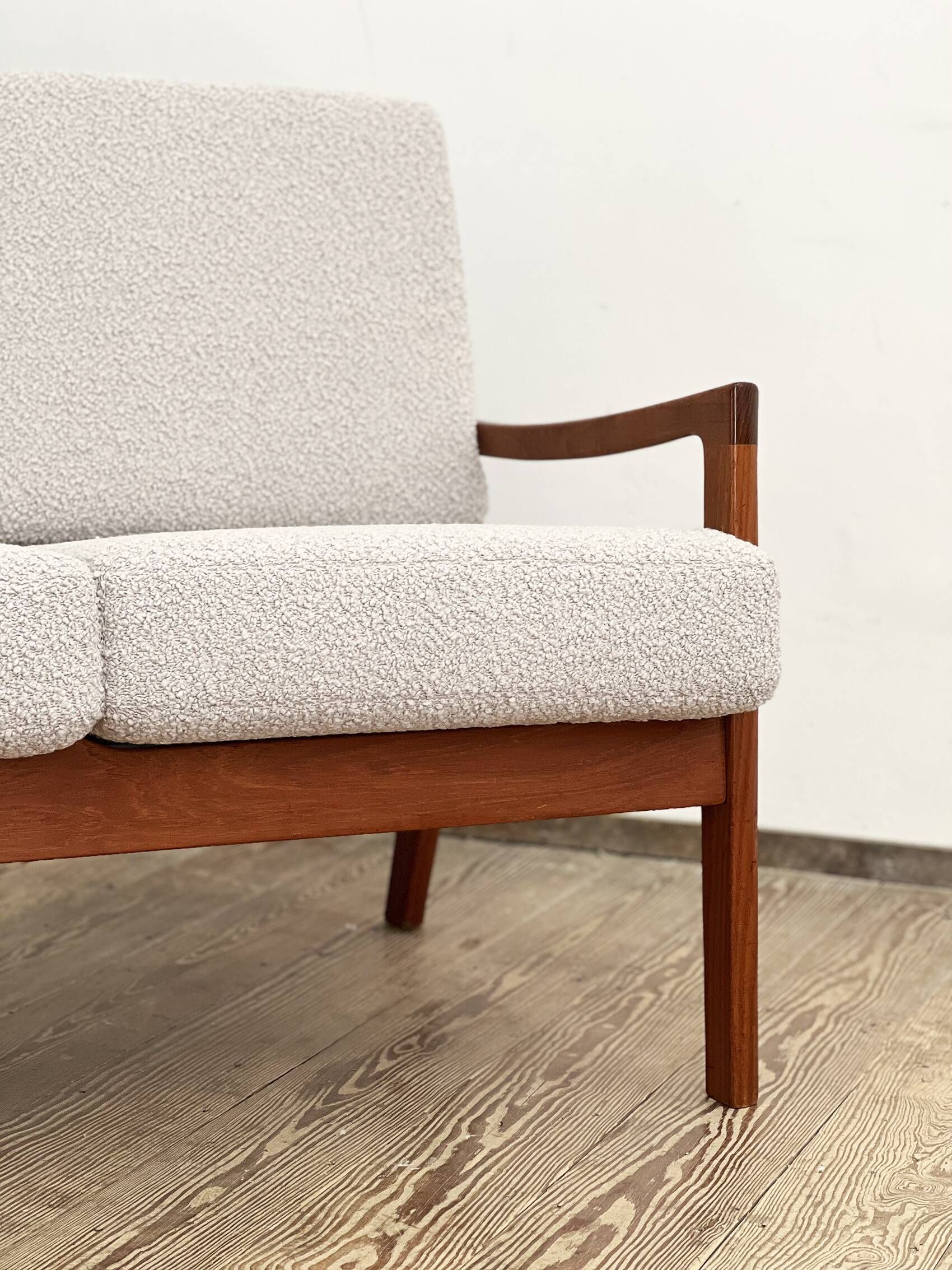 Mid Century Modern 3-Seat Sofa, Ole Wanscher for France & Son, Senator Teak, Danish Design Couch