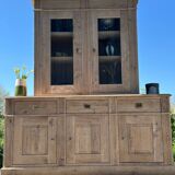 Meuble de métier vaisselier en chêne brut