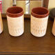 Four hand-sculpted ceramic glasses