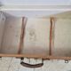 Antique leather and brass trunk/suitcase, high-end luggage circa 1930