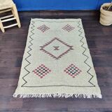 Moroccan berber carpet light khaki