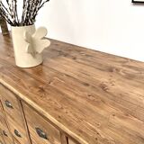 Vintage workshop furniture with 24 drawers in solid pine – 1950s